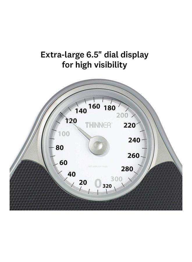 CONAIR Thinner by Conair Scale for Body Weight, Analog Bathroom Scale in Black - Image 2
