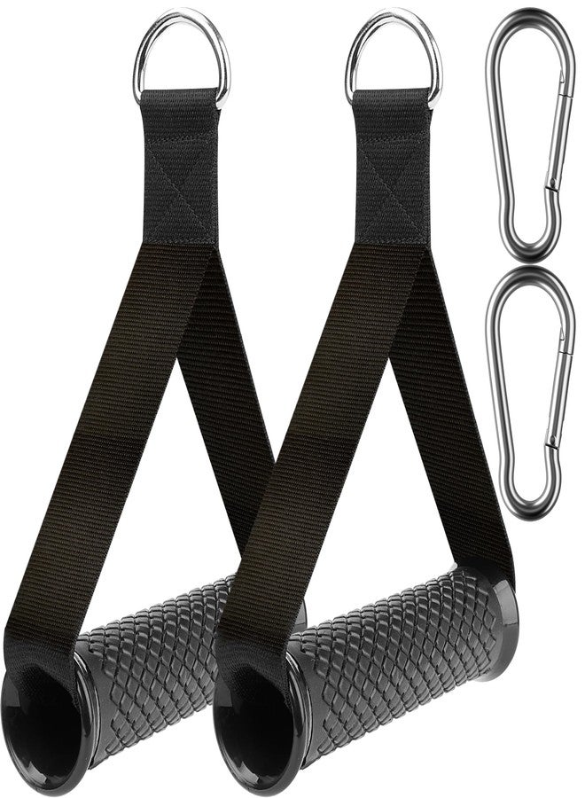 HASSLICKIT Ultra Heavy Duty Exercise Handles, Cable Handles Gym Equipment Attachment, Double D-Ring Grips, Encrypted Webbing, Design Non-Slip Comfort Grips - Image 1
