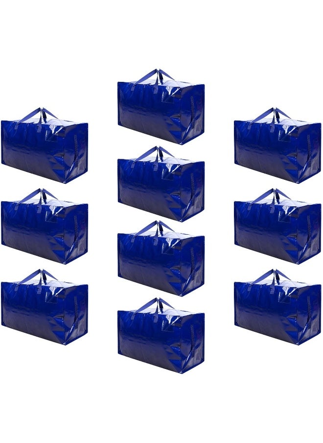 VENO VENO 10 Pack Heavy Duty Oversized Storage Bag for Moving, College Dorm, Traveling, Camping, Christmas Decorations, Packing Supplies, Organizer Tote, Reusable and Sustainable (Blue, 10 Pack)  - Image 1