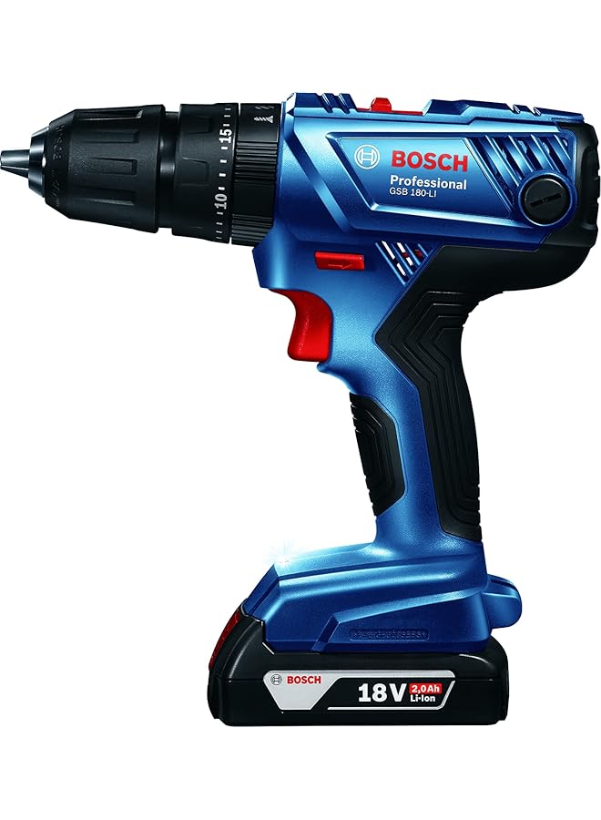 BOSCH Gsb 180 Li Cordless Combi Serviceable Motor Has Changeable Carbon Brushes For Easy Maintenance And Serviceability Durable Designed With Robust Housing And Battery Cell Protection 18 V - Image 5