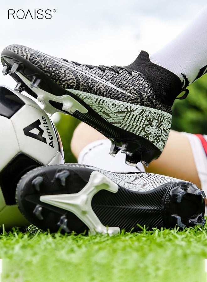 roaiss Boys Track and Field Shoes, Lightweight Spikes Sneakers, Lace-up Track Race Jumping Sneakers, Professional Running Nail Spikes Shoes - Image 4
