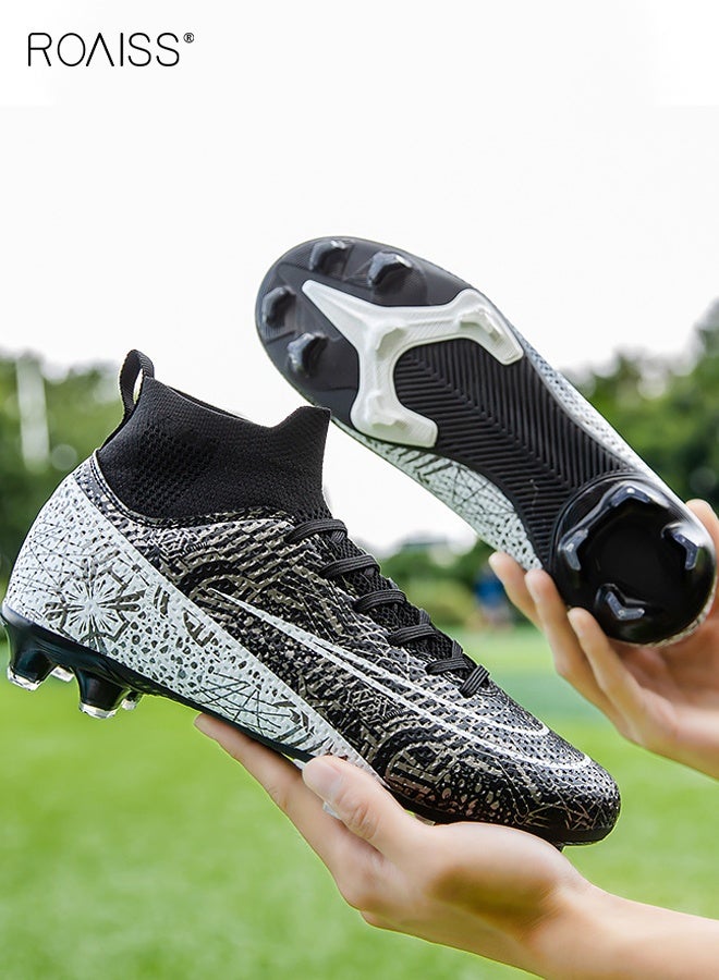 roaiss Boys Track and Field Shoes, Lightweight Spikes Sneakers, Lace-up Track Race Jumping Sneakers, Professional Running Nail Spikes Shoes - Image 1