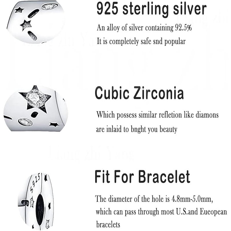 HappyStar 925 Sterling Silver Charms for Pandora Charms Bracelets and Necklaces Beads Charms Jewelry Mother's Day Gift for Women （With one Spacer Bead Charms - Image 5