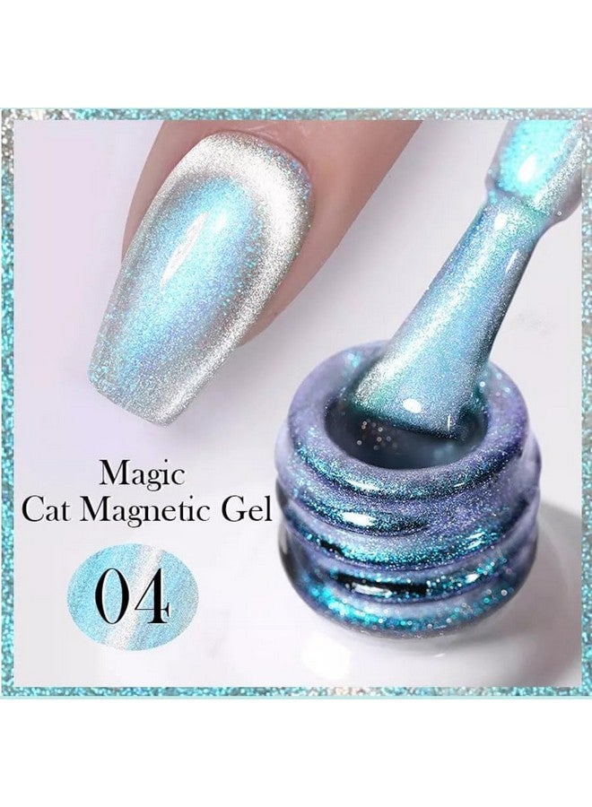 BORN PRETTY 10ml Magic Cat Magnetic UV Nail Gel Polish from BELLE GAGA Semi-Transparent Aurora Crystal Cat Eye Gel Nail Supplies for Professionals (56819-4) - Image 5