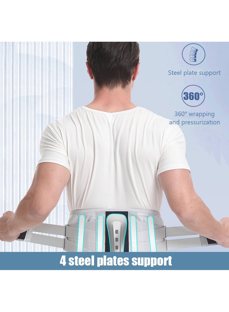 ليون هوم دعامة خصر لممارسة تمارين اللياقة البدنية للرجال والنساء للأشخاص في منتصف العمر وكبار السن، دعامة خصر للقرص القطني، دعامة خصر من الفولاذ، حزام خصر صيفي - Image 4