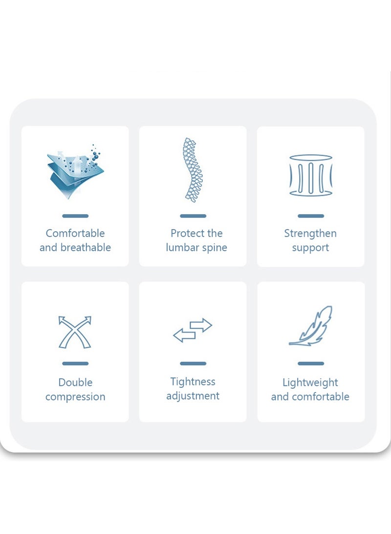 ليون هوم دعامة خصر لممارسة تمارين اللياقة البدنية للرجال والنساء للأشخاص في منتصف العمر وكبار السن، دعامة خصر للقرص القطني، دعامة خصر من الفولاذ، حزام خصر صيفي - Image 3