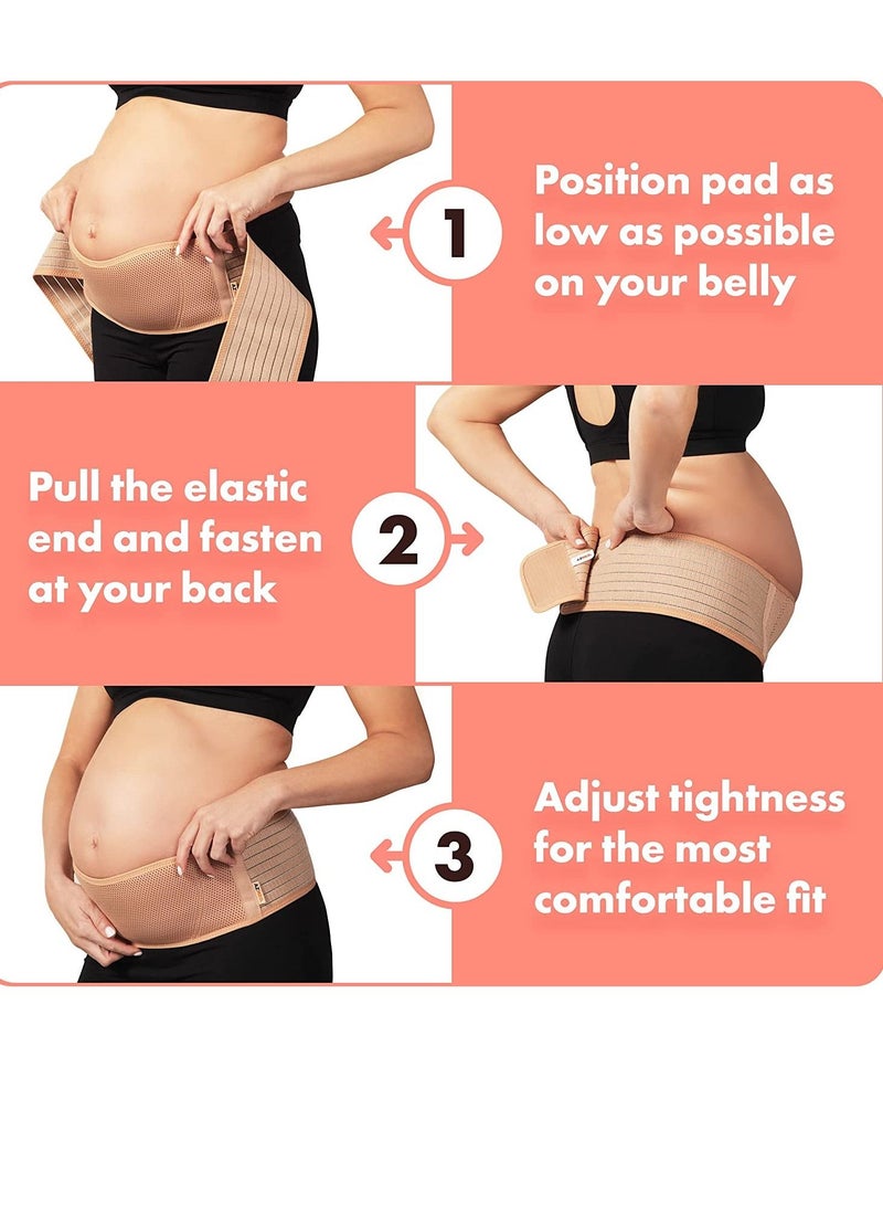 Gonice Maternity Belt, Belly Band for Pregnant Women! To Support Abdomen/Waist/Back - For Different Stages Breathable & Adjustable - Image 3