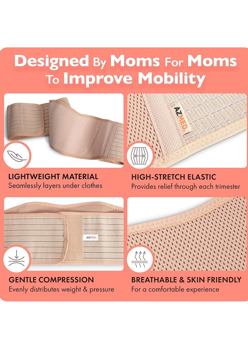 Gonice Maternity Belt, Belly Band for Pregnant Women! To Support Abdomen/Waist/Back - For Different Stages Breathable & Adjustable - Image 4