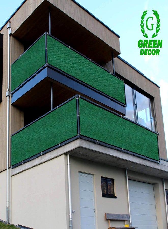 GREEN DECOR HDPE Fabric with PP Band Baby Kids Safety Net Protector for Balcony & Staircase Railing Guard,Balcony Stairway Net Baby Safety Products for Indoor&Outdoor(Green Black Color, 0.90X5 MTR) - Image 2
