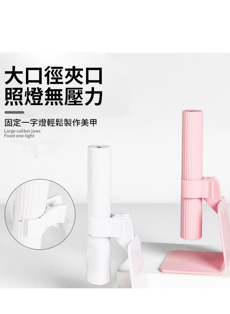 بلان A مصباح أظافر محمول صغير مع حامل | مصباح LED وتجفيف بالأشعة فوق البنفسجية | جهاز تجفيف طلاء الجل قابل لإعادة الشحن عبر USB | علاج سريع للأظافر الهلامية (وردى) - Image 3