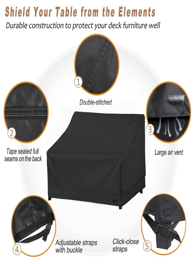 NettyPro Patio Sofa Cover Waterproof 3-Seater Outdoor Couch Cover, Patio Furniture Bench Sofa Covers with Air Vent and Handle, 79" W x 38" D x 35" H, Beige - Image 3