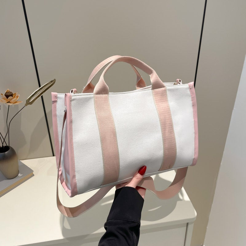 Fashion Canvas Shoulder Tote Bag for Women, Large Capacity - Image 3