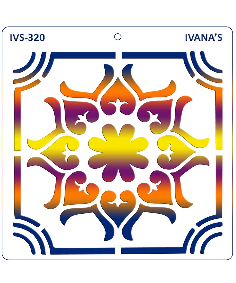 Ivana's Mandala Art Reusable Stencil for Art & Craft, DIY Decorative Stencil for Painting on Canvas, Fabric, Cloth, Paper, Glass, Furniture and Wall, Size - 6 x 6 inch, Pack of 1, IVS-320 - Image 3