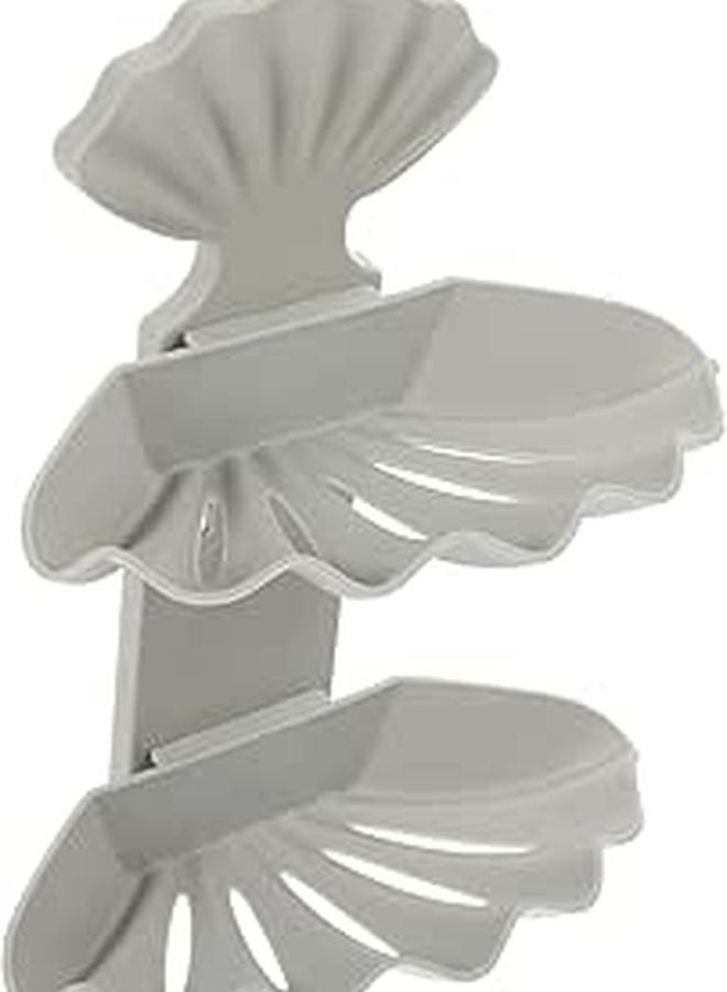 Rustproof Adhesive Soap Holder Detachable Shell Design for Bathroom Kitchen Shower - Image 1