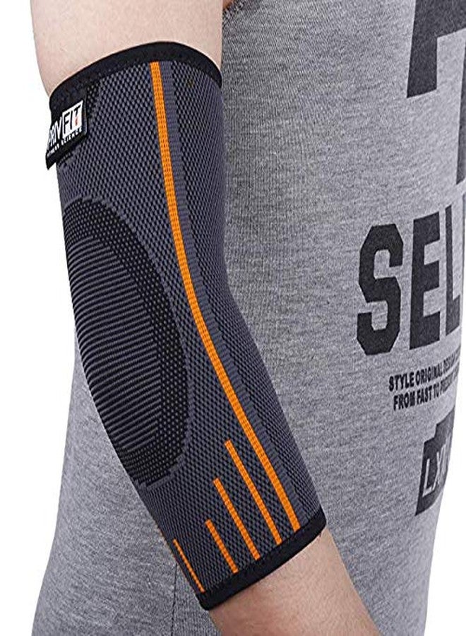 PRIVFIT® 3D Kitted Elbow Hyper-Protective Compression Sport Workout Injury Recovery Pain Relief Elbow Sleeve - 1 PAIR (Medium) - Image 5