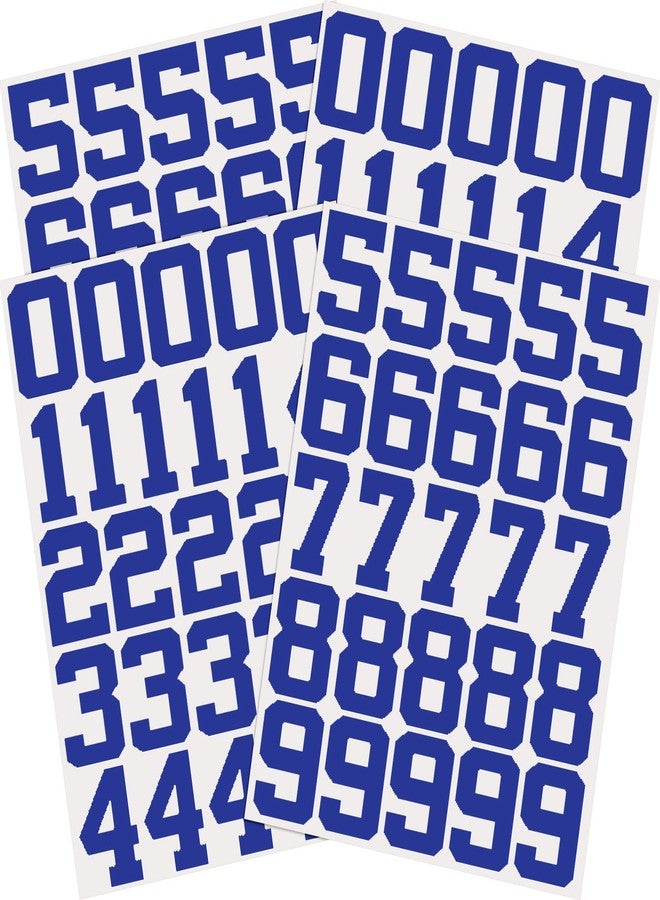 Epakh 102 Pcs Sports Helmet Numbers Sticker 1.25 Inch Vinyl Helmet Numbers Decals Self Adhesive Hockey Stickers for Baseball, Hockey, Football, Lacrosse, Batting(Navy Blue) - Image 1