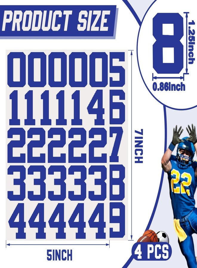 Epakh 102 Pcs Sports Helmet Numbers Sticker 1.25 Inch Vinyl Helmet Numbers Decals Self Adhesive Hockey Stickers for Baseball, Hockey, Football, Lacrosse, Batting(Navy Blue) - Image 3