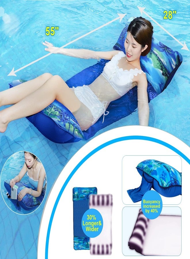 Tomasta Pool Floats Adult, Water Hammock Floating Heavy Duty up to 300 LBS, XL Lake floaties with Drink Bag, Inflatable Pool Hammock Swimmg Lounger, 5-in-1 Multi-Purpose Fabric Mesh Floaty Toys - Image 3