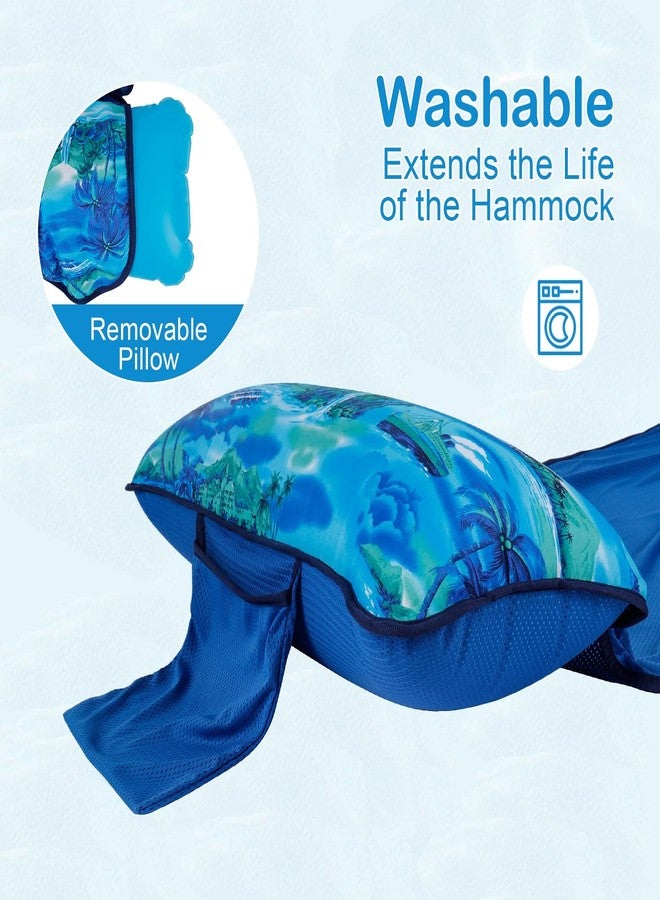 Tomasta Pool Floats Adult, Water Hammock Floating Heavy Duty up to 300 LBS, XL Lake floaties with Drink Bag, Inflatable Pool Hammock Swimmg Lounger, 5-in-1 Multi-Purpose Fabric Mesh Floaty Toys - Image 4