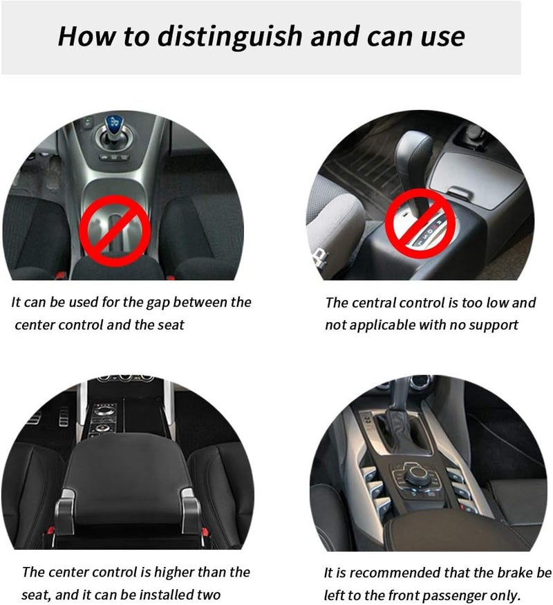 GES PU Leather Car Seat Gap Organiser - Universal Storage Filler for Car Console (Black-L+R) - Image 4