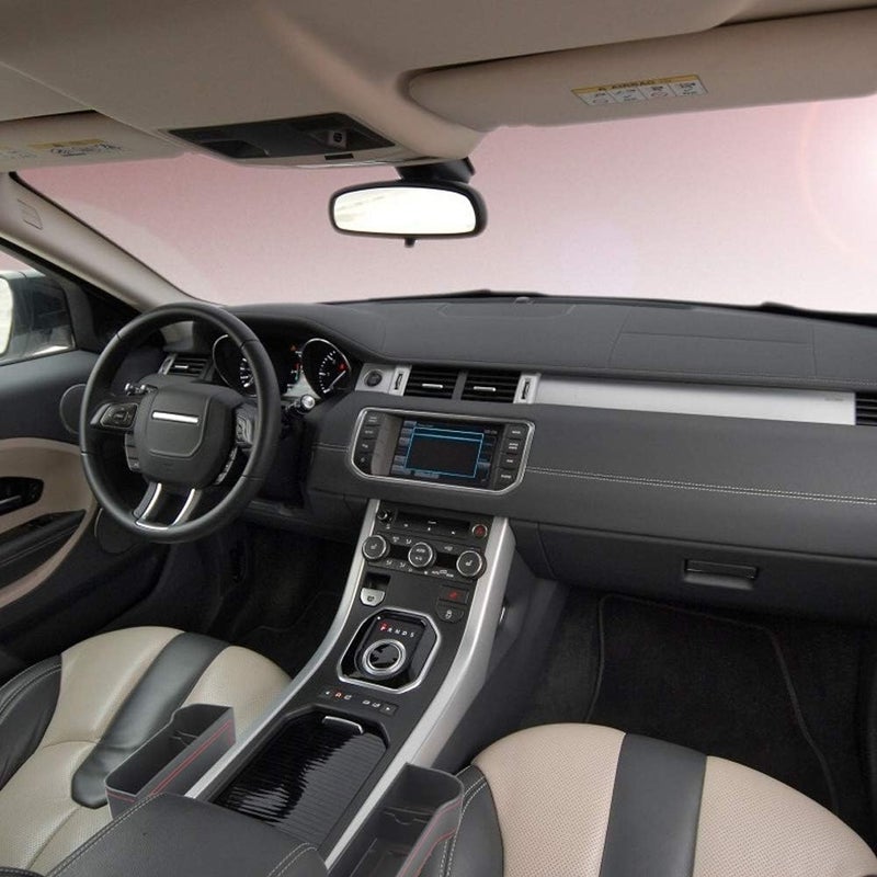 GES PU Leather Car Seat Gap Organiser - Universal Storage Filler for Car Console (Black-L+R) - Image 5