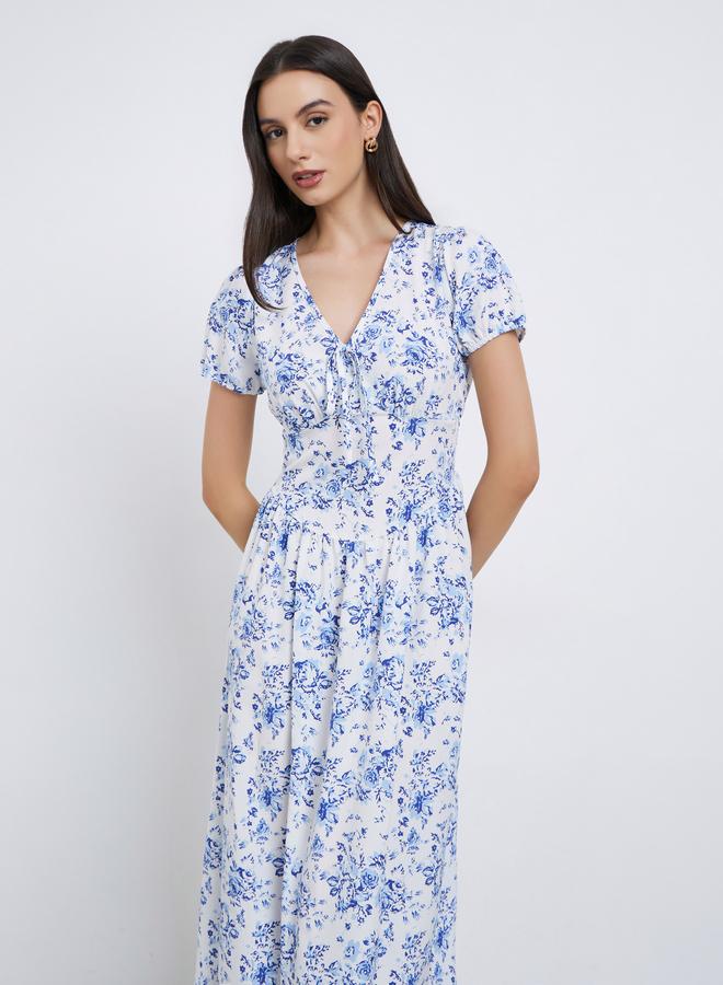 تايك تو فستان طويل بطبعة زهور - Image 4