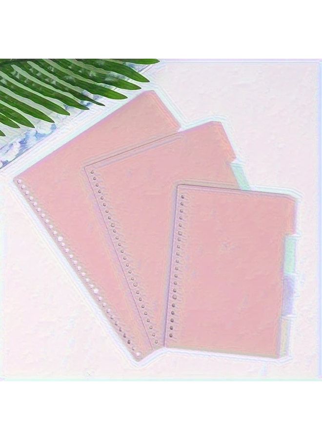 A5 8pcs Pastel Colored Binder Index Dividers With Labelled Tabs Durable Polypropylene Binder Organizers For Office School Scrapbooking Journaling Compatible With Ring Binders 20 26 30 Hole Sizes Available Ideal For Document Organization And Labeling - Image 3