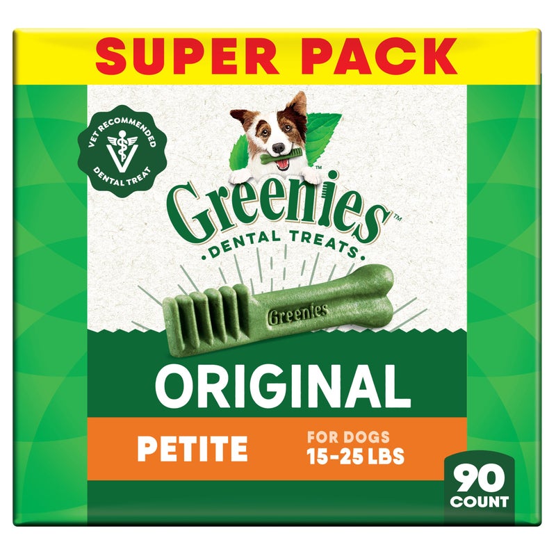 Greenies Veterinarian-Recommended Adult Natural Dental Dog Treats Petite Size, Original Flavor, 54 oz. Pack, 90 Count - Image 1