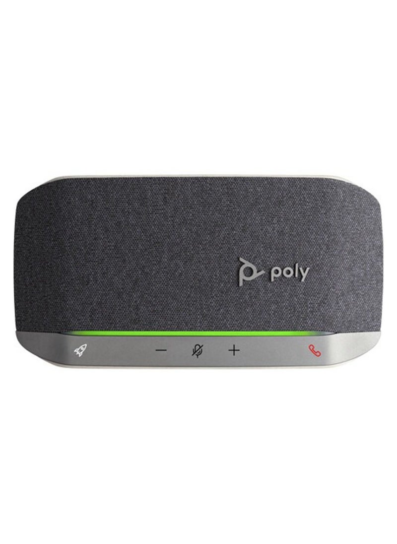 null - مكبر صوت محمول HP Poly Sync 20 USB-A - يدعم USB-A وبلوتوث، معتمد من Microsoft Teams، مقاوم للغبار والماء IP64، مزود بثلاثة ميكروفونات، صوت مزدوج كامل، عمر بطارية يصل إلى 20 ساعة، شاحن هاتف ذكي، أدوات تحكم باللمس، حقيبة حمل متضمنة - مثالي للمكتب المنزلي والاجتماعات المتنقلة | 772D2AA - Image 1