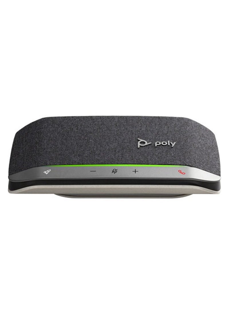 null - مكبر صوت محمول HP Poly Sync 20 USB-A - يدعم USB-A وبلوتوث، معتمد من Microsoft Teams، مقاوم للغبار والماء IP64، مزود بثلاثة ميكروفونات، صوت مزدوج كامل، عمر بطارية يصل إلى 20 ساعة، شاحن هاتف ذكي، أدوات تحكم باللمس، حقيبة حمل متضمنة - مثالي للمكتب المنزلي والاجتماعات المتنقلة | 772D2AA - Image 1
