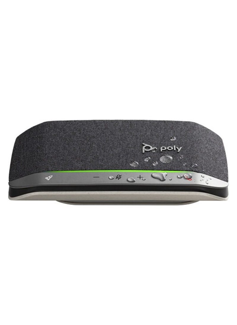 null - مكبر صوت محمول HP Poly Sync 20 USB-A - يدعم USB-A وبلوتوث، معتمد من Microsoft Teams، مقاوم للغبار والماء IP64، مزود بثلاثة ميكروفونات، صوت مزدوج كامل، عمر بطارية يصل إلى 20 ساعة، شاحن هاتف ذكي، أدوات تحكم باللمس، حقيبة حمل متضمنة - مثالي للمكتب المنزلي والاجتماعات المتنقلة | 772D2AA - Image 1