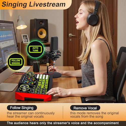 neculogy Podcast Equipment Bundle - All-in-One Audio Mixer Production Studio with 3.5mm Microphone for Live Streaming, Podcast Recording, PC, Smartphone & DJ (Model: G9-PKPRO DJ Mixer - Image 5