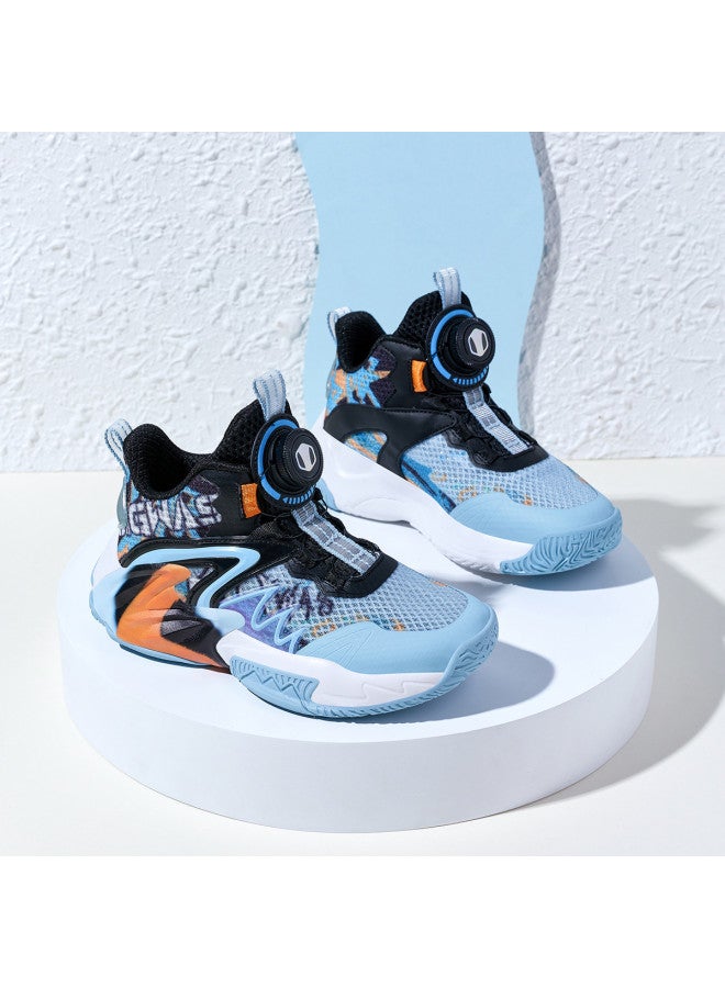 Bumblebee Rotating Buckle Kids Shoes Boys Basketball Shoes Summer Mid/large Size Girls Comfortable Mesh Children's Sneakers Breathable Running Shoes - Image 3