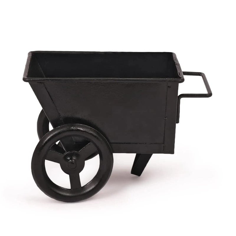 BOGEN LITE BOGEN LITE Iron Shopping Cart Shape Platter Trolley for Kitchen Dinning Table Serving Platter Specially Designed to Serve Biscuits Popcorns Snacks Pakoras Finger Chips etc Black Color - Image 3