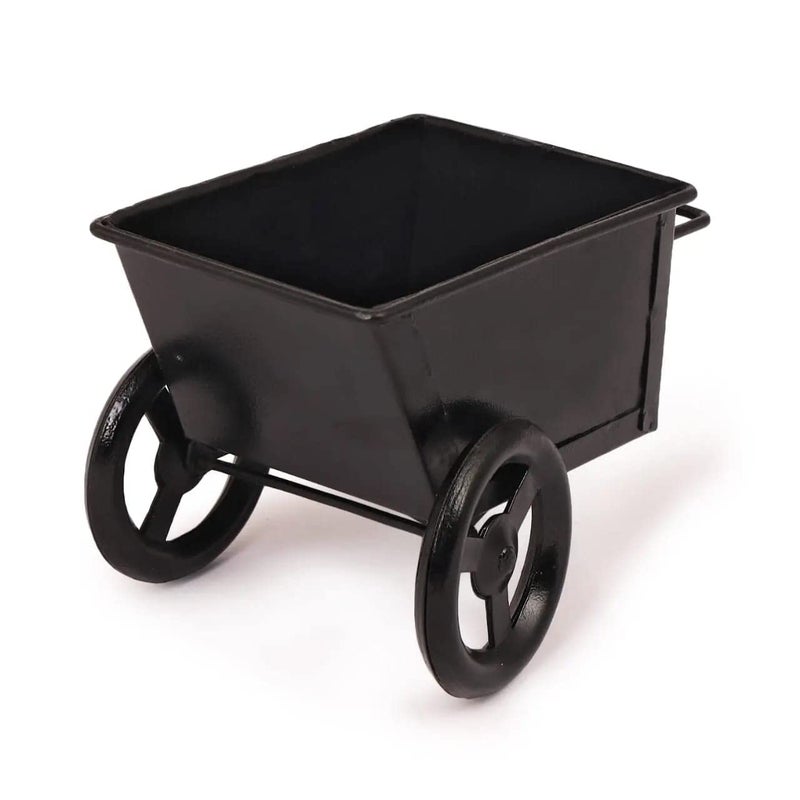 BOGEN LITE BOGEN LITE Iron Shopping Cart Shape Platter Trolley for Kitchen Dinning Table Serving Platter Specially Designed to Serve Biscuits Popcorns Snacks Pakoras Finger Chips etc Black Color - Image 4
