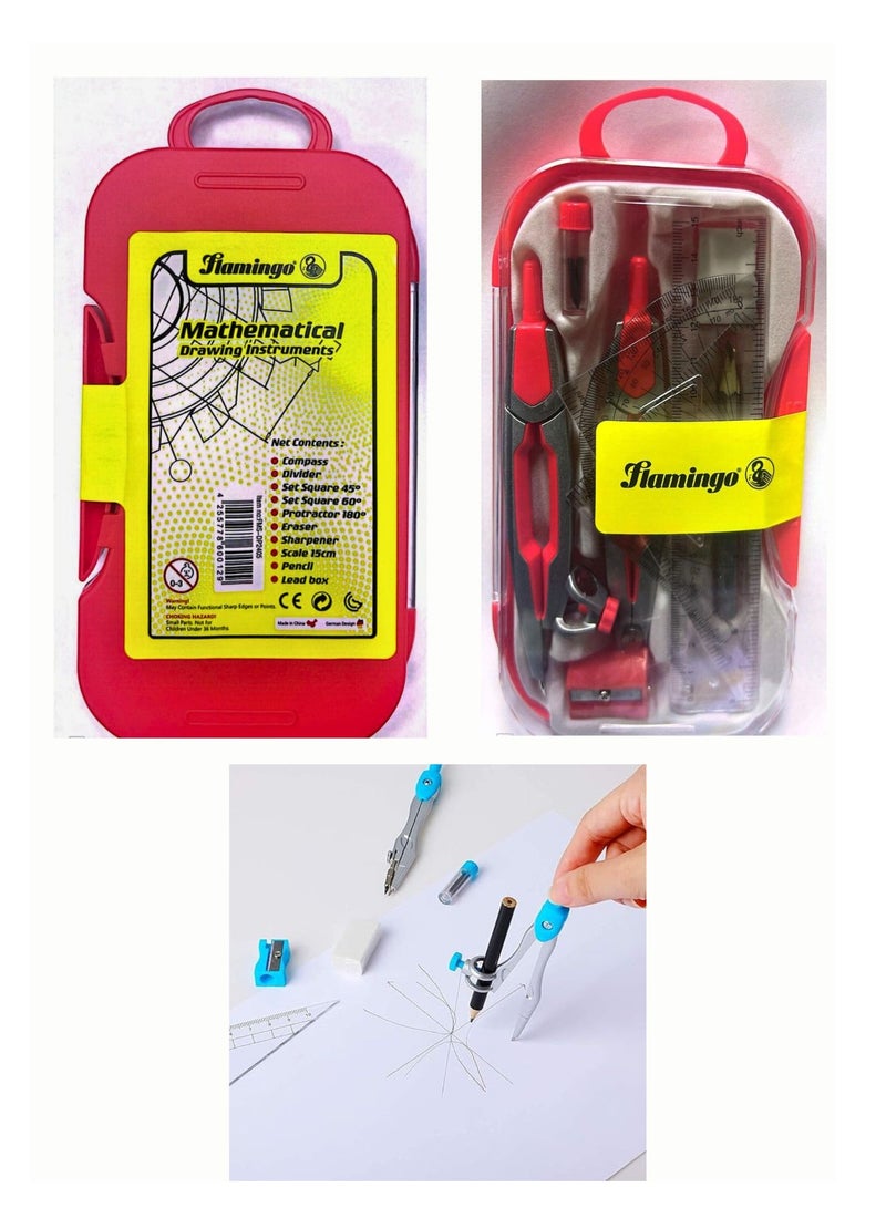 Flamingo Mathematical Drawing Instrument Set (color may vary) - Image 1