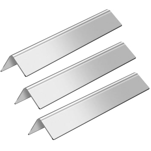 GasSaf 15.3inch Flavorizer Bar Replacement for Weber 7635, Spirit 200 Series, Spirit E-210, S-210, E-220, S-220 with Front Controls Panel, 3-Pack Stainless Steel Flavor Bar(15.3"x3.5"x2.5") - Image 1