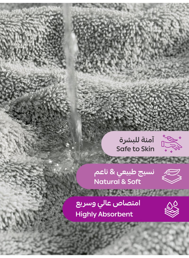 دوناتيلا طقم مناشف حمام فاخرة  قطع قطن مشط %  جرام للمتر المربع سريع الجفاف فائق الامتصاص سميك وفخم للاستخدام اليومي والفندقي والسبا والجيم - Image 4