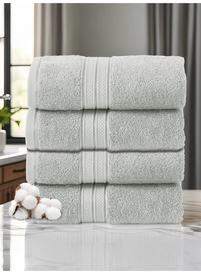 Donetella 4-Pcs Premium Bath Towel Set (70x140 cm) – 600 GSM 100% Cotton,100% Combed Cotton 600 GSM | Quick Dry, Ultra-Absorbent, Thick & Plush | Ideal for Bath, Spa, Gym, Hotel & Everyday Luxury
