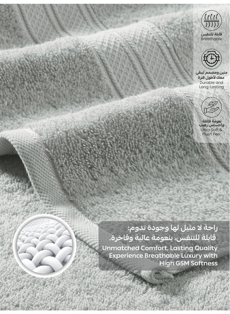 دوناتيلا طقم مناشف حمام فاخرة  قطع قطن مشط %  جرام للمتر المربع سريع الجفاف فائق الامتصاص سميك وفخم للاستخدام اليومي والفندقي والسبا والجيم - Image 5