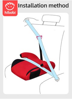 hibobi Car Seat Booster for Kids, Comfortable and Suitable for 4+ Years 22-36kg Kids, Black  - Image 5