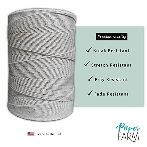 Paper Farm Durable Loom Warp Thread (Gray), 8/4 Warp Yarn (800 Yards), Perfect for Weaving: Carpet, Tapestry, Rug, Blanket or Pattern - Warping Thread for Any Loom - Image 2