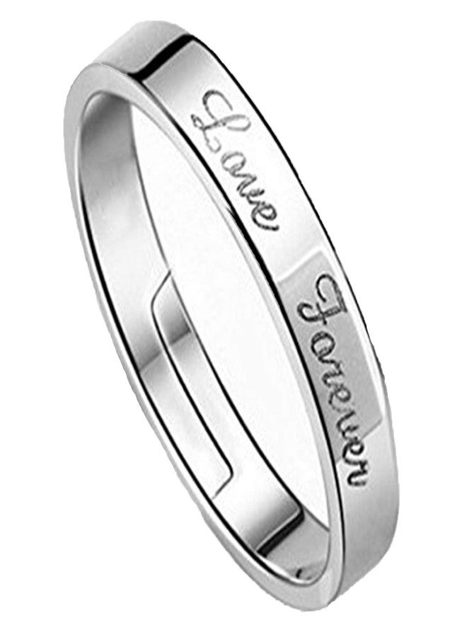 Mahi Rhodium Plated Love Forever Band Finger Ring for Men.s and Boy's FR1103035R - Image 1