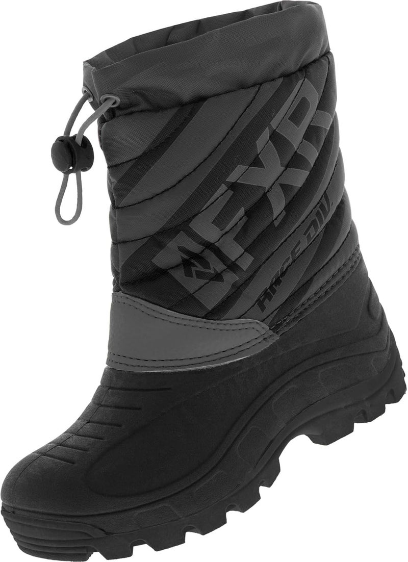 FXR Youth Octane Winter Boot (Black/Charcoal - Child 7/8) - Image 1