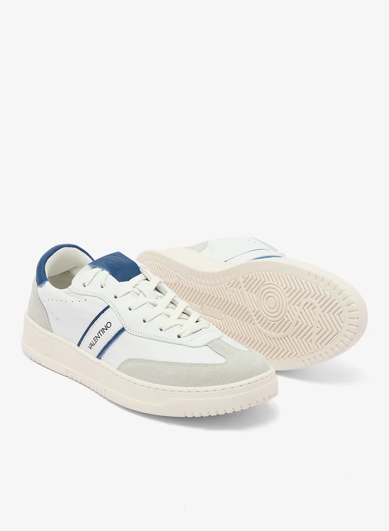 Valentino By Mario Valentino 750-WHITE/BLU Casual Low Top Sneakers for Men | Best Price UAE