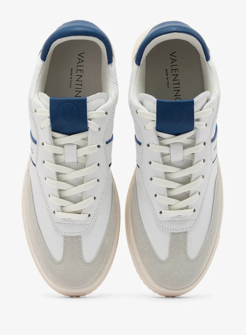 Valentino By Mario Valentino 750-WHITE/BLU Casual Low Top Sneakers for Men | Best Price UAE
