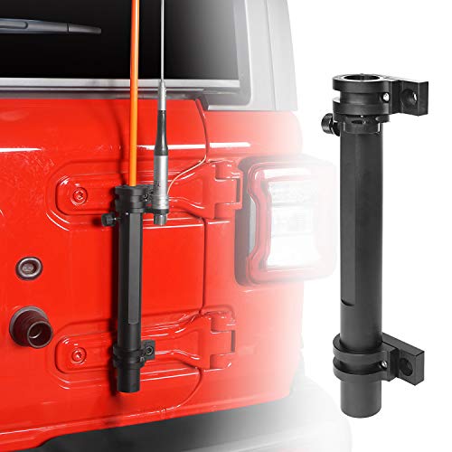 Hooke Road Wrangler Antenna Mount & Tailgate Hinge Mount Single Flag Compatible with Jeep JL Wrangler 2018 2019 2020 2021 2022 2023 2024 2025 - Image 1