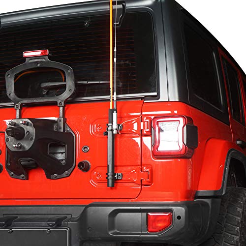 Hooke Road Wrangler Antenna Mount & Tailgate Hinge Mount Single Flag Compatible with Jeep JL Wrangler 2018 2019 2020 2021 2022 2023 2024 2025 - Image 2