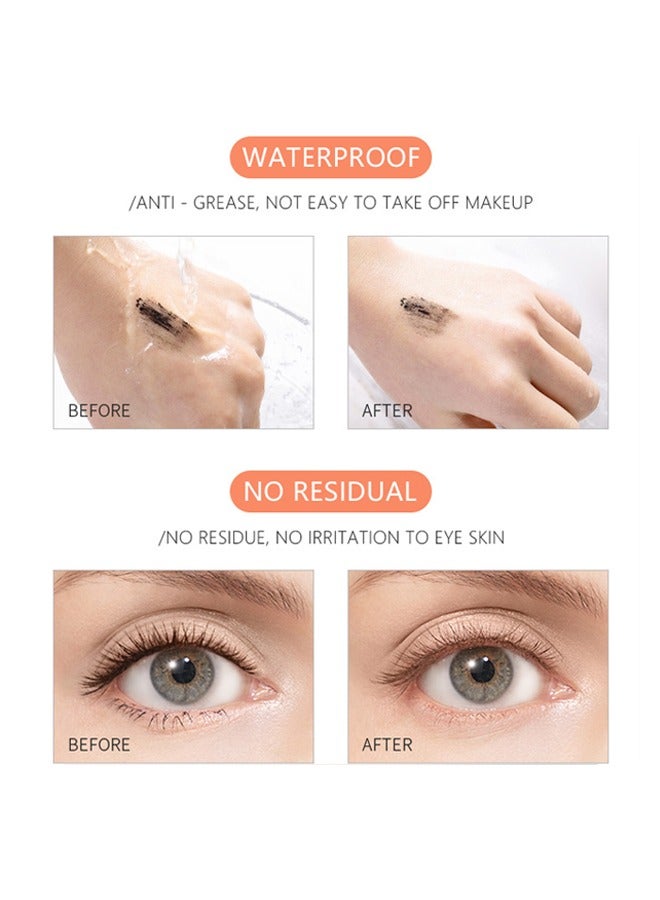 pudaier Mascara Thick-Volumizing Waterproof Mascara Natural Long-lasting Waterproof Silicone Brush 4D Mascara(Black) - Image 5