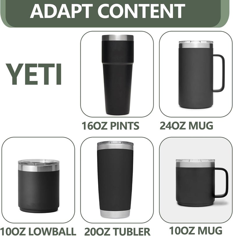 KEUYE Cocktail Shaker Lid Compatible With YETI Rambler 20oz/Tumbler 20oz/16oz Pints/10oz Mug/10oz Lowball/24oz Mug,Stainless Steel Cocktail Shaker Lid Only - Image 2